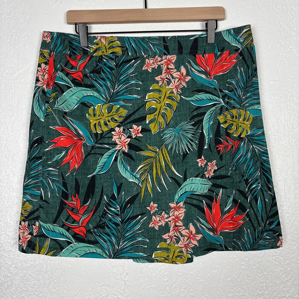 RipSkirt Hawaii Length 2 Tropical Print Wrap Tear Away Pocket Skirt Size XL